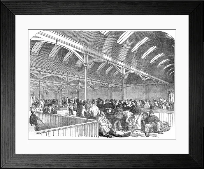 Framed Print : Billingsgate New Market, 1854. Creator: Unknown Framed Print : Billingsgate New Market, 1854. Creator: Unknown