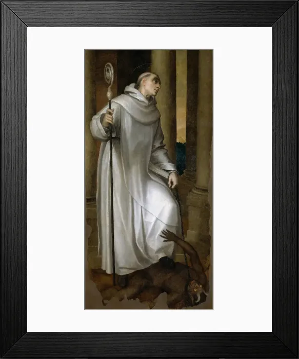 Framed Print : Saint Bernard Crushing a Demon, 1563. Creator: Venusti, Marcello (1512 / 15-1579) Framed Print : Saint Bernard Crushing a Demon, 1563. Creator: Venusti, Marcello (1512 / 15-1579)
