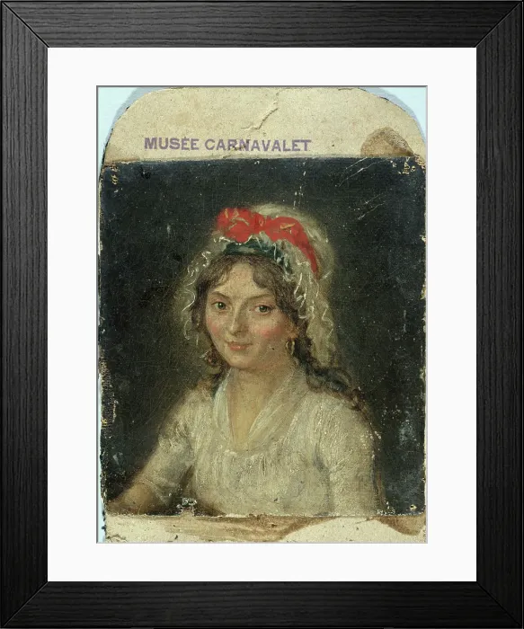 Framed Print : Portrait de femme d'époque révolutionnaire, c1790. Creator: Ecole Francaise Framed Print : Portrait de femme d'époque révolutionnaire, c1790. Creator: Ecole Francaise