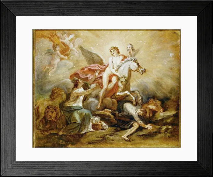 Framed Print : Allegory to the glory of Voltaire, c1773 — 1783. Creator: Unknown Framed Print : Allegory to the glory of Voltaire, c1773 — 1783. Creator: Unknown