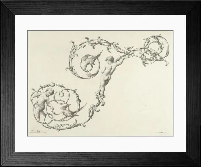 Framed Print : Alfabeto Di Lettere Iniziale, before 1760. Creators: Mauro Poggi, Lorenzo Lorenzi Framed Print : Alfabeto Di Lettere Iniziale, before 1760. Creators: Mauro Poggi, Lorenzo Lorenzi