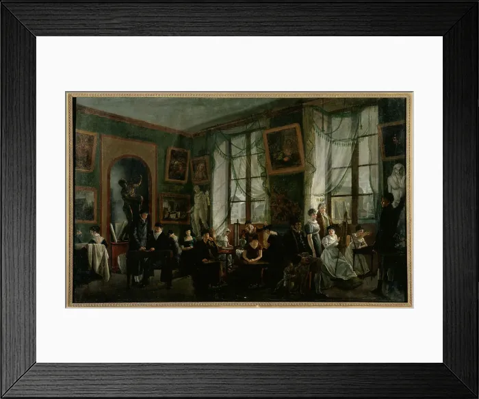 Framed Print : Cours de dessin féminin, vers 1810, c1810. Creator: Ecole Francaise Framed Print : Cours de dessin féminin, vers 1810, c1810. Creator: Ecole Francaise