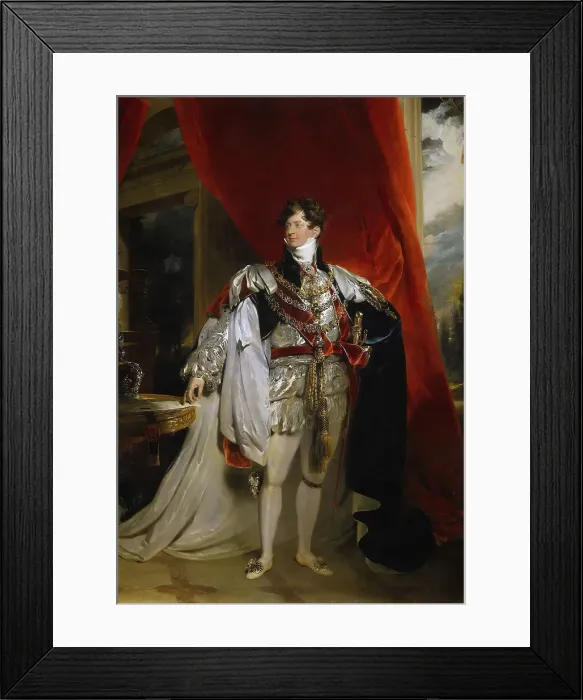 Framed Print : George IV (1762-1830). King of the United Kingdom, in his Coronation Robes, 1816. Creator: Lawrence, Sir Thomas (1769-1830) Framed Print : George IV (1762-1830). King of the United Kingdom, in his Coronation Robes, 1816. Creator: Lawrence, Sir Thomas (1769-1830)