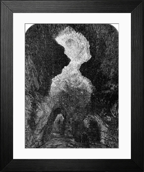 Framed Print : Crystallised Cavern, in the Blue John Mine, 1854. Creator:s Read Framed Print : Crystallised Cavern, in the Blue John Mine, 1854. Creator:s Read