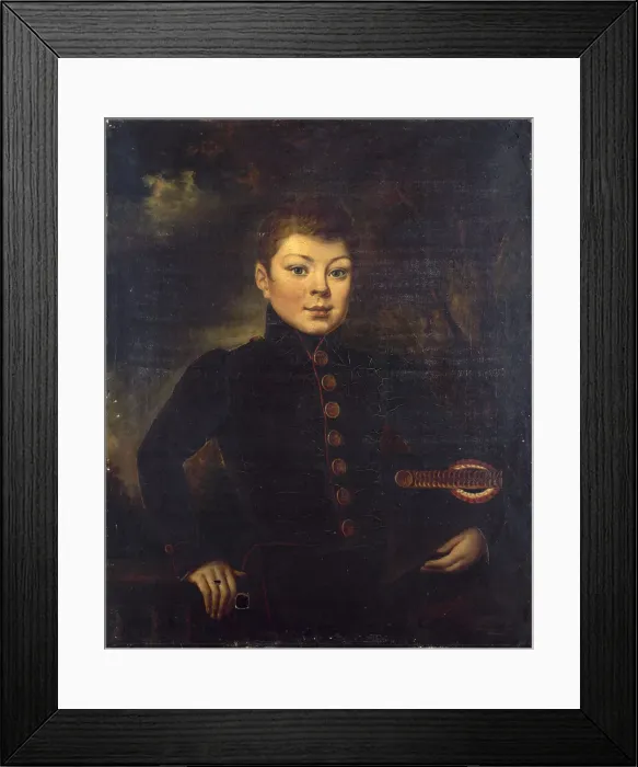 Framed Print : Portrait de René Charles Breteau (1826-1877), en uniforme d'élève du lycée Charlemagne, c1837. Creator: Ecole Francaise Framed Print : Portrait de René Charles Breteau (1826-1877), en uniforme d'élève du lycée Charlemagne, c1837. Creator: Ecole Francaise