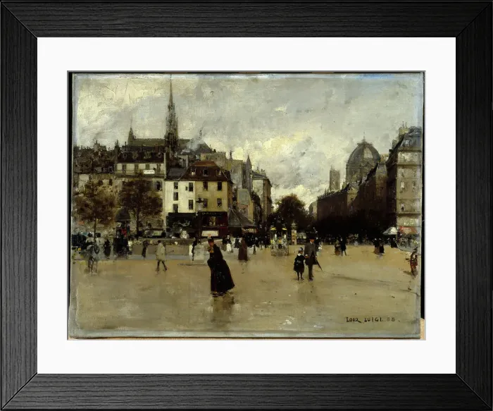 Framed Print : Boulevard du Palais, seen from Place Saint-Michel, 1888. Creator: Unknown Framed Print : Boulevard du Palais, seen from Place Saint-Michel, 1888. Creator: Unknown