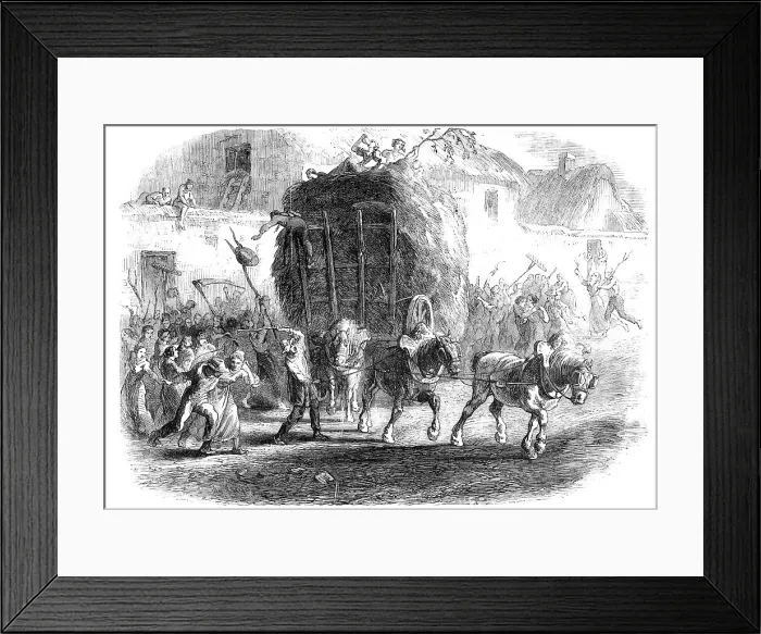 Framed Print : Harvest-Home Custom in France, 1854. Creator: Unknown Framed Print : Harvest-Home Custom in France, 1854. Creator: Unknown