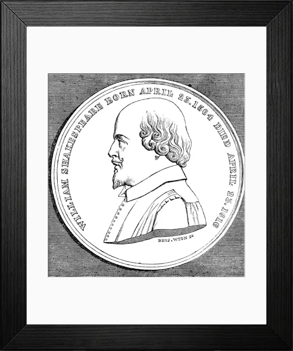 Framed Print : The Beaufoy Shakspearian Medal, 1854. Creator: Unknown Framed Print : The Beaufoy Shakspearian Medal, 1854. Creator: Unknown