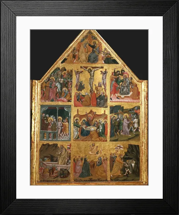 Framed Print : Scenes from the Life of Jesus, 15th century. Creator: Corraduccio (Mazzaforte), Giovanni di (active 1404-1437) Framed Print : Scenes from the Life of Jesus, 15th century. Creator: Corraduccio (Mazzaforte), Giovanni di (active 1404-1437)