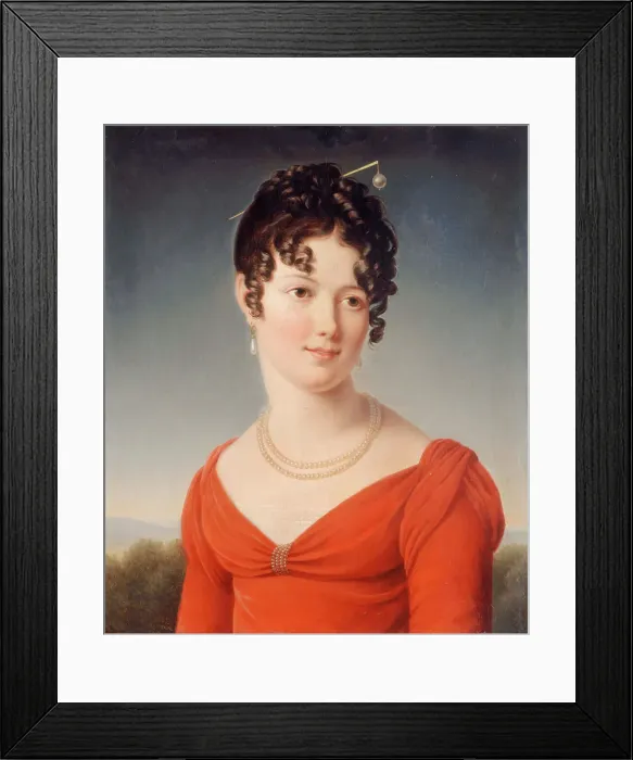 Framed Print : Portrait en buste d'Alexandrine-Anne de la Pallu, marquise de Flers (1786-1832), c1810. Creator: Francois Pascal Simon Gerard Framed Print : Portrait en buste d'Alexandrine-Anne de la Pallu, marquise de Flers (1786-1832), c1810. Creator: Francois Pascal Simon Gerard