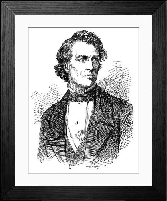 Framed Print : Mr. J.B. Gough - from a daguerreotype by Mayall, 1854. Creator: Unknown Framed Print : Mr. J.B. Gough - from a daguerreotype by Mayall, 1854. Creator: Unknown