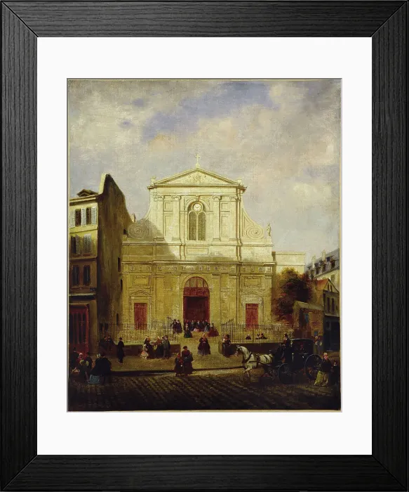 Framed Print : Facade of the Blancs-Manteaux church, 1865, 1865. Creator: Unknown Framed Print : Facade of the Blancs-Manteaux church, 1865, 1865. Creator: Unknown