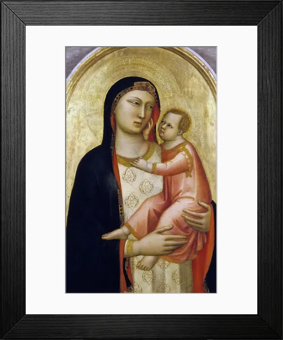 Framed Print : Madonna and Child, ca 1335. Creator: Daddi, Bernardo (1290-1350) Framed Print : Madonna and Child, ca 1335. Creator: Daddi, Bernardo (1290-1350)