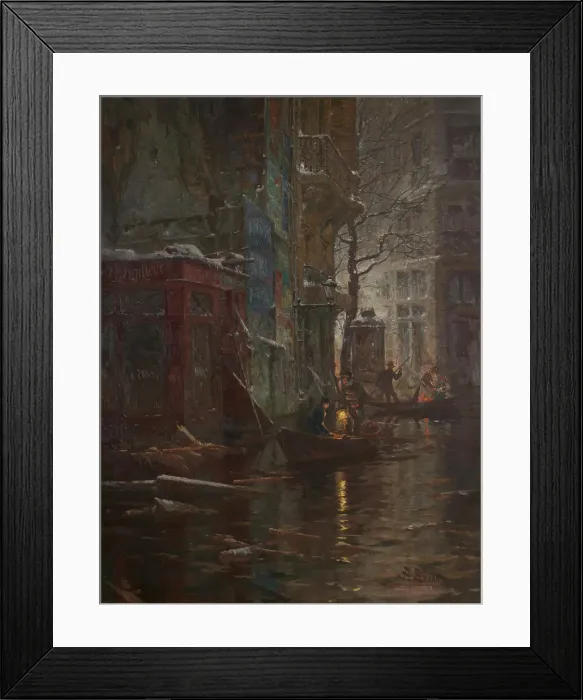 Framed Print : Flood in Paris, January 1910, 1910. Creator: Unknown Framed Print : Flood in Paris, January 1910, 1910. Creator: Unknown