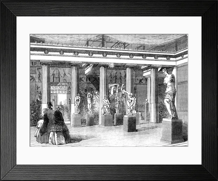 Framed Print : The Greek Court, at the Crystal Palace, 1854. Creator: Unknown Framed Print : The Greek Court, at the Crystal Palace, 1854. Creator: Unknown