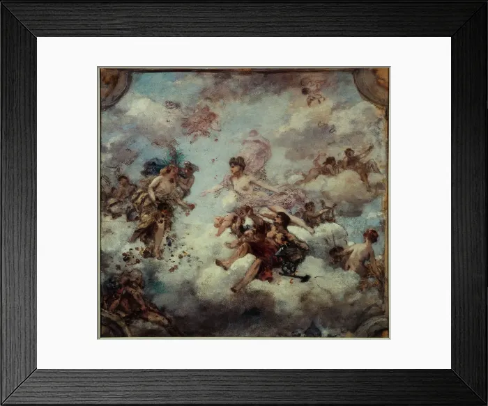 Framed Print : France welcoming Abundance, ceiling project for the Elysee Palace, c1907. Creator: Unknown Framed Print : France welcoming Abundance, ceiling project for the Elysee Palace, c1907. Creator: Unknown