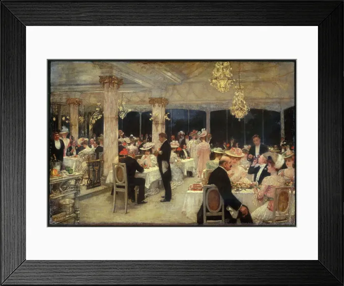 Framed Print : Armenonville, le soir du Grand-Prix, 1905. Creator: Henri Gervex Framed Print : Armenonville, le soir du Grand-Prix, 1905. Creator: Henri Gervex