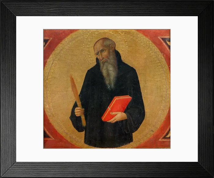 Framed Print : Saint Benedict, ca 1460. Creator: Sano di Pietro (1406-1481) Framed Print : Saint Benedict, ca 1460. Creator: Sano di Pietro (1406-1481)