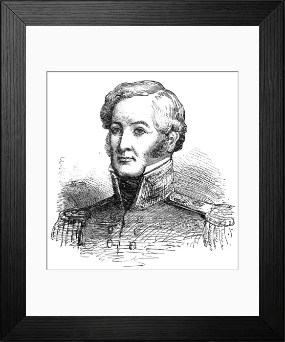 Framed Print : Rear-Admiral Plumridge (Baltic Fleet) - from a family painting, 1854. Creator: Unknown