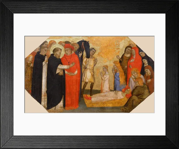 Framed Print : Miracle of Saint Dominic (Saint Dominic resurrects Napoleone Orsini), ca 1365. Creator: Anonymous Framed Print : Miracle of Saint Dominic (Saint Dominic resurrects Napoleone Orsini), ca 1365. Creator: Anonymous