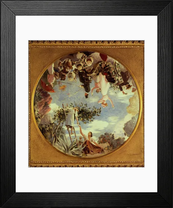 Framed Print : Bataille de fleurs à Nice, c1900. Creator: Henri Gervex Framed Print : Bataille de fleurs à Nice, c1900. Creator: Henri Gervex
