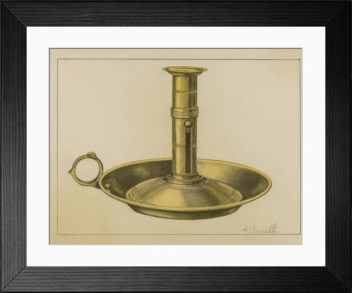 Framed Print : Candlestick, c. 1937. Creator: Albert Camilli Framed Print : Candlestick, c. 1937. Creator: Albert Camilli