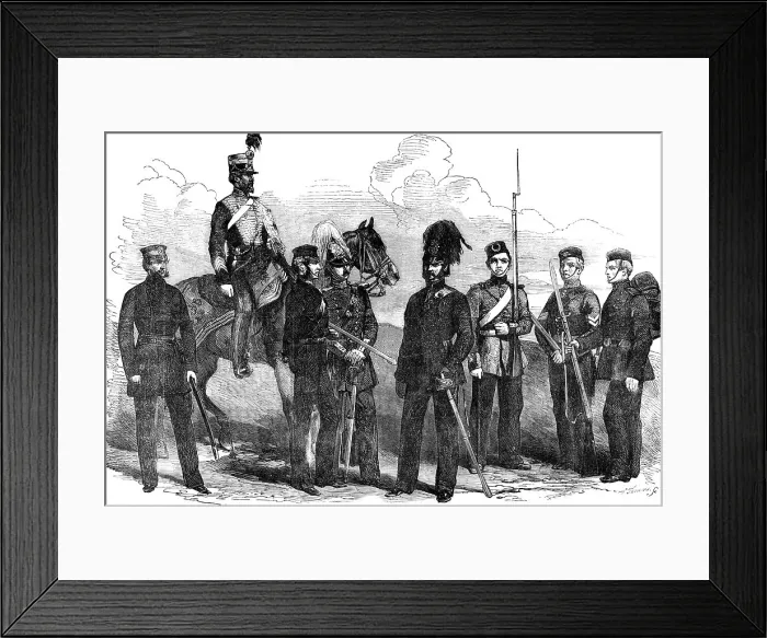 Framed Print : English Militia and Yeomanry Cavalry, 1854. Creator: Unknown Framed Print : English Militia and Yeomanry Cavalry, 1854. Creator: Unknown