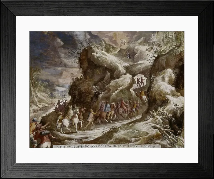 Framed Print : Election of the Hermit Pietro del Morrone to Pope Celestine V, ca 1585-1590. Creator: Nebbia, Cesare (1536-1614) Framed Print : Election of the Hermit Pietro del Morrone to Pope Celestine V, ca 1585-1590. Creator: Nebbia, Cesare (1536-1614)