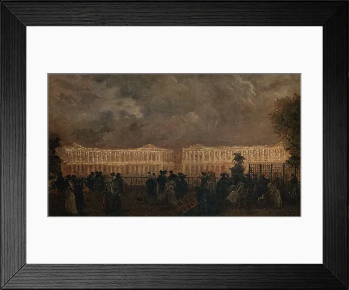 Framed Print : Illumination of Place Louis-XV on the occasion of the birth of the Dauphin, in October 1781. Creator: Unknown Framed Print : Illumination of Place Louis-XV on the occasion of the birth of the Dauphin, in October 1781. Creator: Unknown