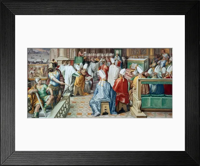 Framed Print : The Second Council of Constantinople, ca 1585-1590. Creator: Nebbia, Cesare (1536-1614) Framed Print : The Second Council of Constantinople, ca 1585-1590. Creator: Nebbia, Cesare (1536-1614)