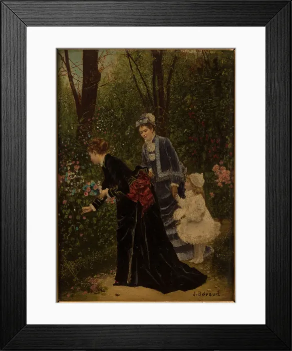 Framed Print : In the garden, c1880. Creator: Unknown Framed Print : In the garden, c1880. Creator: Unknown