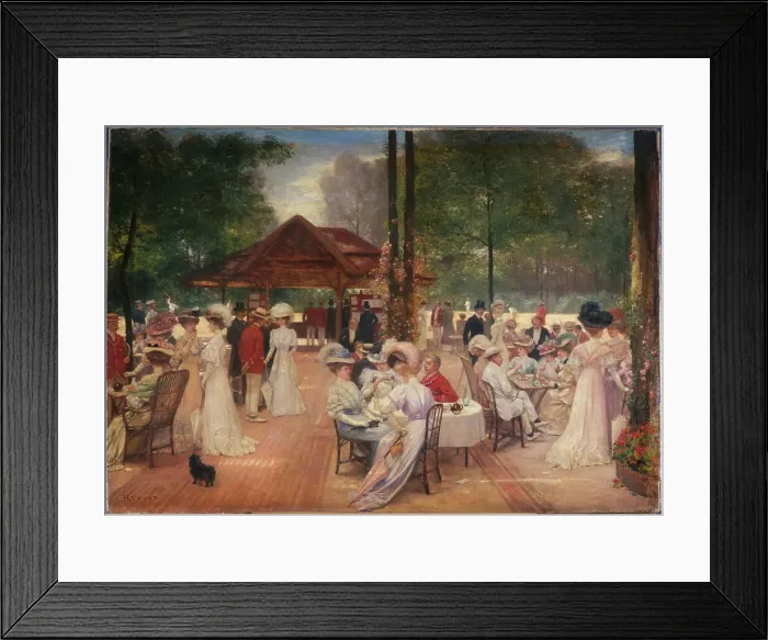 Framed Print : Le Cercle de l'île de Puteaux, c1907. Creator: Henri Gervex Framed Print : Le Cercle de l'île de Puteaux, c1907. Creator: Henri Gervex