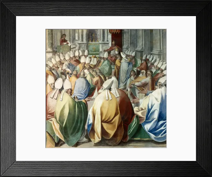 Framed Print : The Fourth Council of Constantinople, ca 1585-1590. Creator: Nebbia, Cesare (1536-1614) Framed Print : The Fourth Council of Constantinople, ca 1585-1590. Creator: Nebbia, Cesare (1536-1614)