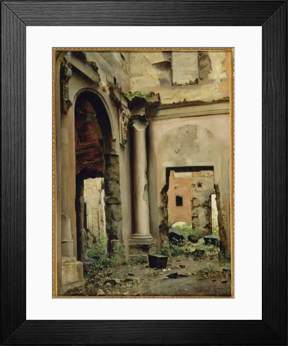 Framed Print : Interior view of the ruins of the old Court of Auditors, Quai d'Orsay, 1888. Creator: Unknown Framed Print : Interior view of the ruins of the old Court of Auditors, Quai d'Orsay, 1888. Creator: Unknown