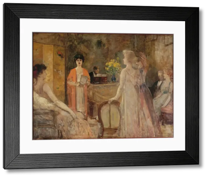 Framed Print : Un mardi, soirée chez Madeleine Lemaire, c1910. Creator: Henri Gervex Framed Print : Un mardi, soirée chez Madeleine Lemaire, c1910. Creator: Henri Gervex