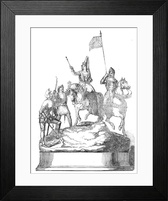 Framed Print : The Doncaster Race Plate, 1854 - Queen Philippa before the Battle of Neville's Cross, 1854. Creator: Unknown Framed Print : The Doncaster Race Plate, 1854 - Queen Philippa before the Battle of Neville's Cross, 1854. Creator: Unknown