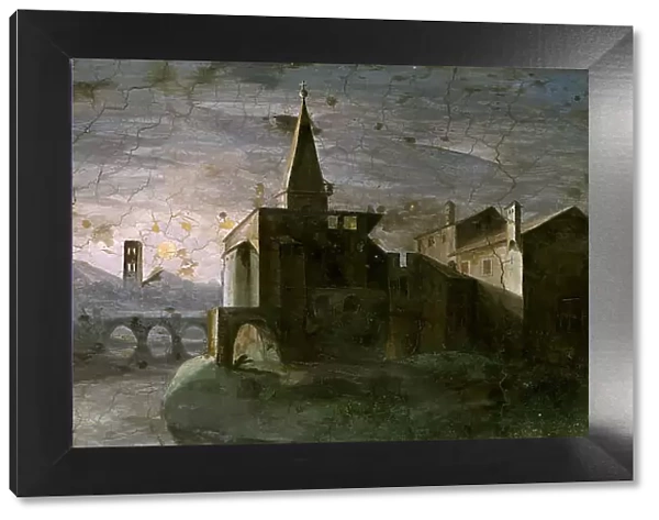 Landscape at dawn, ca 1565-1570. Creator: Arbasia, Cesare (c. 1547-1607)