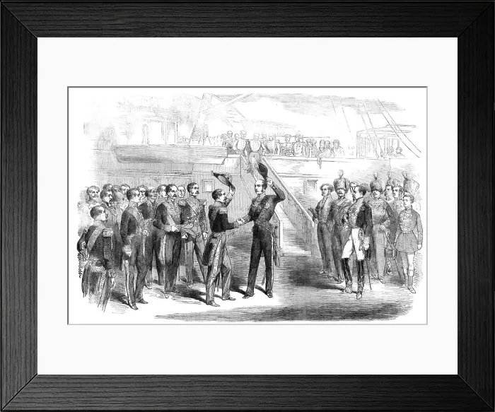 Framed Print : Meeting of Prince Albert and the Emperor of the French, at Boulogne, 1854. Creator: Unknown Framed Print : Meeting of Prince Albert and the Emperor of the French, at Boulogne, 1854. Creator: Unknown