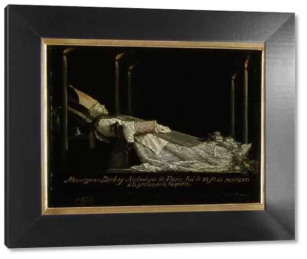 Monsignor Darboy (1813-1871), Archbishop of Paris, laid out after his death, 1871. Creator: Unknown
