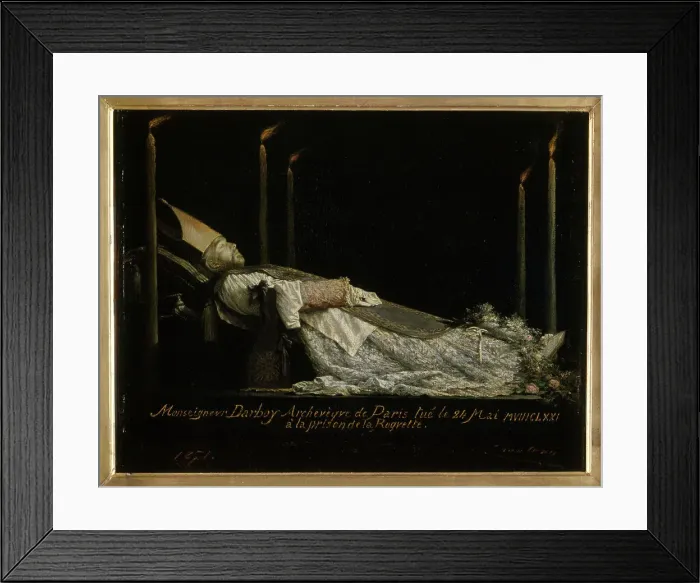 Framed Print : Monsignor Darboy (1813-1871), Archbishop of Paris, laid out after his death, 1871. Creator: Unknown Framed Print : Monsignor Darboy (1813-1871), Archbishop of Paris, laid out after his death, 1871. Creator: Unknown