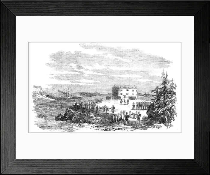 Framed Print : Surrender of the Tower of Prasto, Bomarsund, 1854. Creator: Unknown Framed Print : Surrender of the Tower of Prasto, Bomarsund, 1854. Creator: Unknown