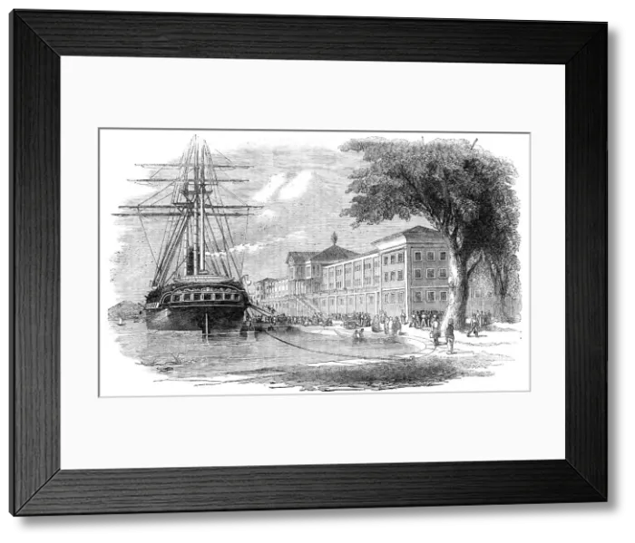 Framed Print : The Kuleieh Barracks, Constantinople - the Royal Artillery disembarking from The Jason, 1854. Creator: Unknown. The Kuleieh Barracks, Constantinople - the Royal Artillery disembarking from The Jason, 1854. Creator: Unknown Framed Print : The Kuleieh Barracks, Constantinople - the Royal Artillery disembarking from The Jason, 1854. Creator: Unknown. The Kuleieh Barracks, Constantinople - the Royal Artillery disembarking from The Jason, 1854. Creator: Unknown