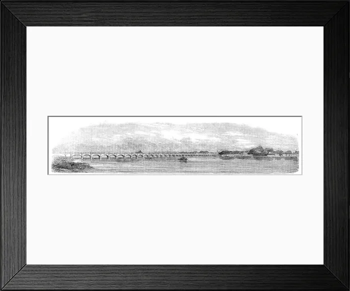 Framed Print : Bridge across the Cauvery, at Trichinopoly, 1854. Creator: Unknown Framed Print : Bridge across the Cauvery, at Trichinopoly, 1854. Creator: Unknown