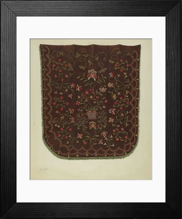 Framed Print : Coverlet, 1935 / 1942. Creator: Mae A. Clarke Framed Print : Coverlet, 1935 / 1942. Creator: Mae A. Clarke