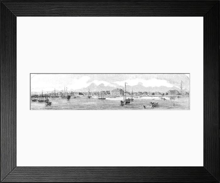 Framed Print : Shanghae, from an original sketch, 1854. Creator: Unknown Framed Print : Shanghae, from an original sketch, 1854. Creator: Unknown