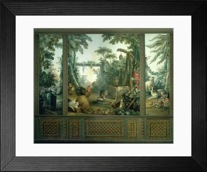 Framed Print : Chien et mouton dans un paysage, between 1765 and 1770. Creator: Jean Baptiste Marie Huet Framed Print : Chien et mouton dans un paysage, between 1765 and 1770. Creator: Jean Baptiste Marie Huet