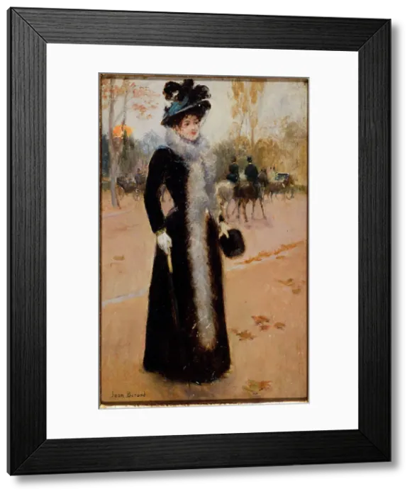 Framed Print : Parisian in the Bois, c1890. Creator: Unknown Framed Print : Parisian in the Bois, c1890. Creator: Unknown