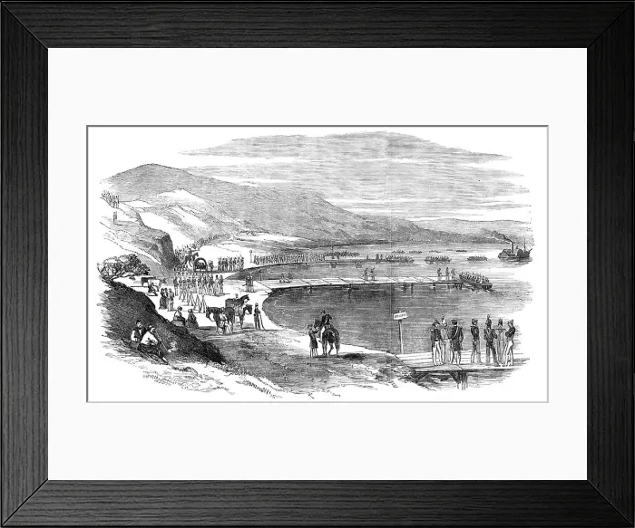 Framed Print : Embarkation of British Troops (Light Division), at Varna, for the Crimea, 1854. Creator: Unknown Framed Print : Embarkation of British Troops (Light Division), at Varna, for the Crimea, 1854. Creator: Unknown