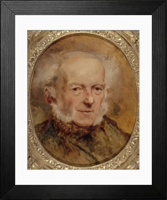 Framed Print : Portrait du peintre Jean-Baptiste Isabey, père de l'artiste, c1840. Creator: Eugene Isabey Framed Print : Portrait du peintre Jean-Baptiste Isabey, père de l'artiste, c1840. Creator: Eugene Isabey
