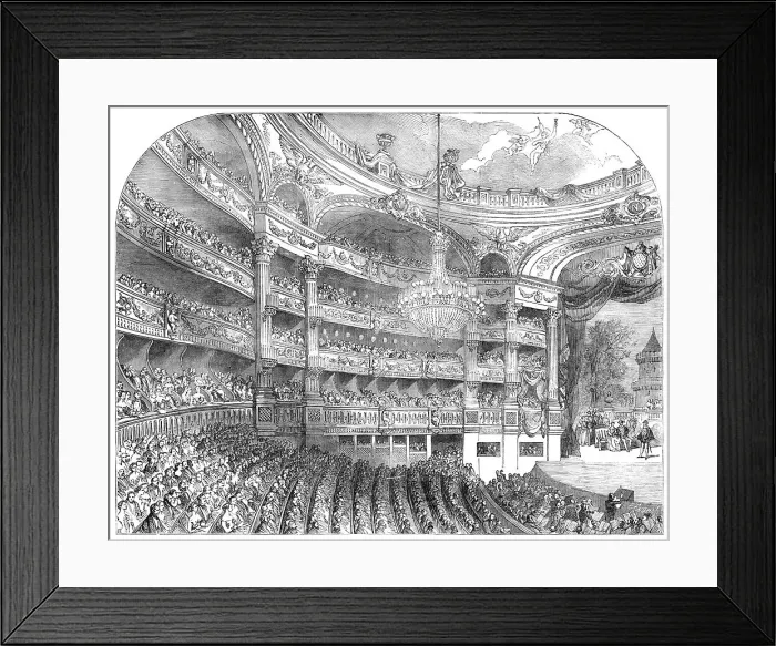 Framed Print : Interior of the Grand Opera-House, at Paris, 1854. Creator: Edmund Evans Framed Print : Interior of the Grand Opera-House, at Paris, 1854. Creator: Edmund Evans